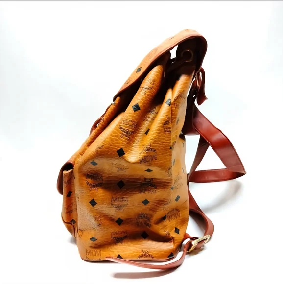 MCM BackPack Bag  Vicetos Monogram Brown PVC 1431R - Picture 3 of 9